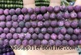 CLJ588 15 inches 8mm round matte sesame jasper beads