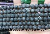 CLJ598 15 inches 8mm round matte sesame jasper beads