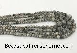 CLJ610 6mm - 14mm round sesame jasper graduated beads