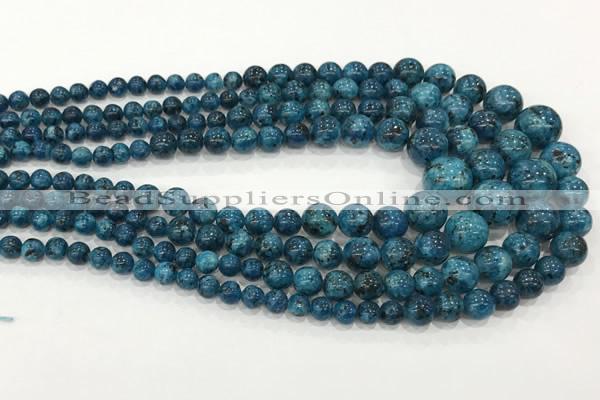 CLJ616 6mm - 14mm round sesame jasper graduated beads