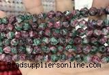 CLJ627 15 inches 8mm faceted nuggets sesame jasper beads