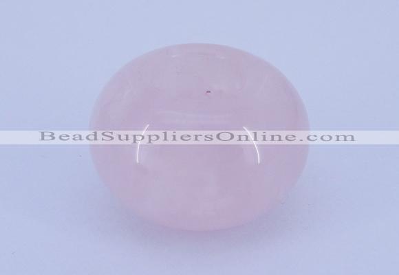 CLO01 19*30mm rondelle loose rose quartz gemstone beads wholesale