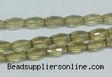 CLQ09 15.5 inches 8*16mm faceted rice natural lemon quartz beads