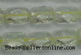 CLQ101 15 inches 13*18mm faceted rectangle natural lemon quartz beads