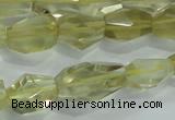 CLQ102 8*12mm - 12*22mm faceted nuggets natural lemon quartz beads