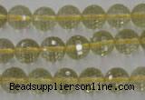 CLQ163 15.5 inches 10mm faceted round natural lemon quartz beads