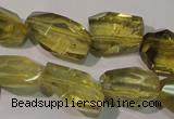 CLQ256 15.5 inches 15*18mm faceted nuggets natural lemon quartz beads