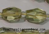 CLQ258 15.5 inches 10*14mm – 12*16mm faceted nuggets lemon quartz beads