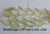 CLQ265 15.5 inches 20*25mm - 30*35mm faceted freeform lemon quartz beads