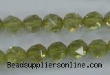 CLQ303 15.5 inches 10mm faceted nuggets lemon quartz beads