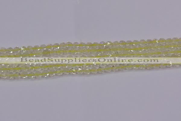 CLQ311 15.5 inches 6mm faceted nuggets lemon quartz beads