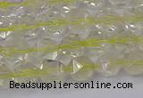 CLQ312 15.5 inches 8mm faceted nuggets lemon quartz beads