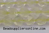 CLQ313 15.5 inches 10mm faceted nuggets lemon quartz beads