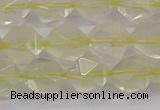 CLQ314 15.5 inches 12mm faceted nuggets lemon quartz beads