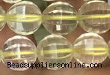 CLQ322 15.5 inches 8mm faceted round natural lemon quartz beads