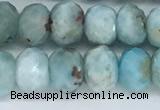 CLR103 15.5 inches 5*8mm faceted rondelle larimar gemstone beads