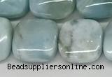 CLR131 15.5 inches 10*10mm square natural larimar gemstone beads