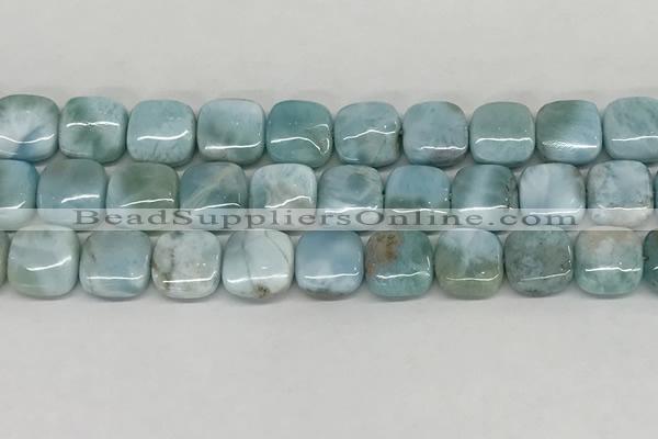 CLR131 15.5 inches 10*10mm square natural larimar gemstone beads