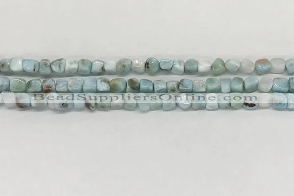 CLR133 15.5 inches 4*6mm - 5*8mm chips natural larimar gemstone beads