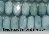 CLR140 15.5 inches 4*8mm faceted rondelle natural larimar beads