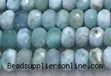 CLR146 15 inches 2.5*4mm faceted rondelle larimar beads wholesale