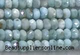 CLR159 15 inches 2*3mm faceted rondelle larimar beads wholesale