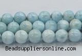 CLR16 15.5 inches 8mm round grade A natural larimar gemstone beads