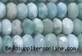 CLR160 15 inches 3*5mm faceted rondelle larimar beads wholesale