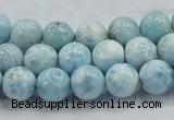 CLR17 15.5 inches 10mm round grade A natural larimar gemstone beads