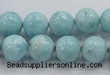 CLR18 15.5 inches 12mm round grade A natural larimar gemstone beads