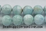 CLR20 15.5 inches 12mm round grade AA natural larimar gemstone beads