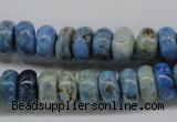 CLR202 15.5 inches 6*10mm rondelle larimar gemstone beads