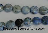 CLR208 15.5 inches 10mm flat round larimar gemstone beads