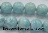 CLR21 15.5 inches 14mm round grade AA natural larimar gemstone beads