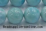 CLR23 15.5 inches 18mm round grade AA natural larimar gemstone beads