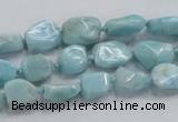 CLR26 15.5 inches 8*10mm nugget natural larimar gemstone chips beads