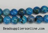 CLR302 15.5 inches 8mm round dyed larimar gemstone beads