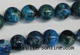 CLR304 15.5 inches 12mm round dyed larimar gemstone beads