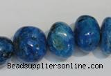 CLR316 15.5 inches 10*18mm nuggets dyed larimar gemstone beads