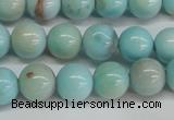 CLR352 15.5 inches 8mm round dyed larimar gemstone beads