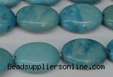 CLR373 15.5 inches 12*16mm oval dyed larimar gemstone beads