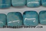 CLR382 15.5 inches 14*14mm square dyed larimar gemstone beads