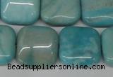 CLR384 15.5 inches 18*18mm square dyed larimar gemstone beads