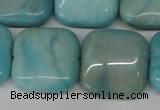 CLR385 15.5 inches 20*20mm square dyed larimar gemstone beads