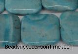 CLR386 15.5 inches 25*25mm square dyed larimar gemstone beads