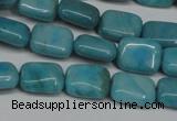 CLR390 15.5 inches 8*10mm rectangle dyed larimar gemstone beads