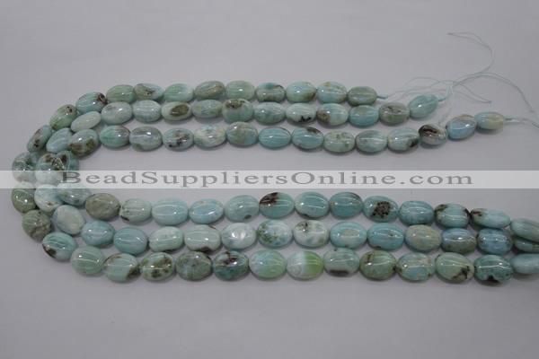 CLR40 15.5 inches 10*14mm oval natural larimar gemstone beads