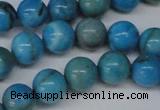 CLR402 15.5 inches 8mm round dyed larimar gemstone beads