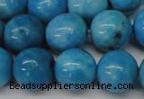 CLR405 15.5 inches 14mm round dyed larimar gemstone beads