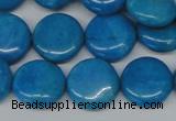 CLR413 15.5 inches 16mm flat round dyed larimar gemstone beads